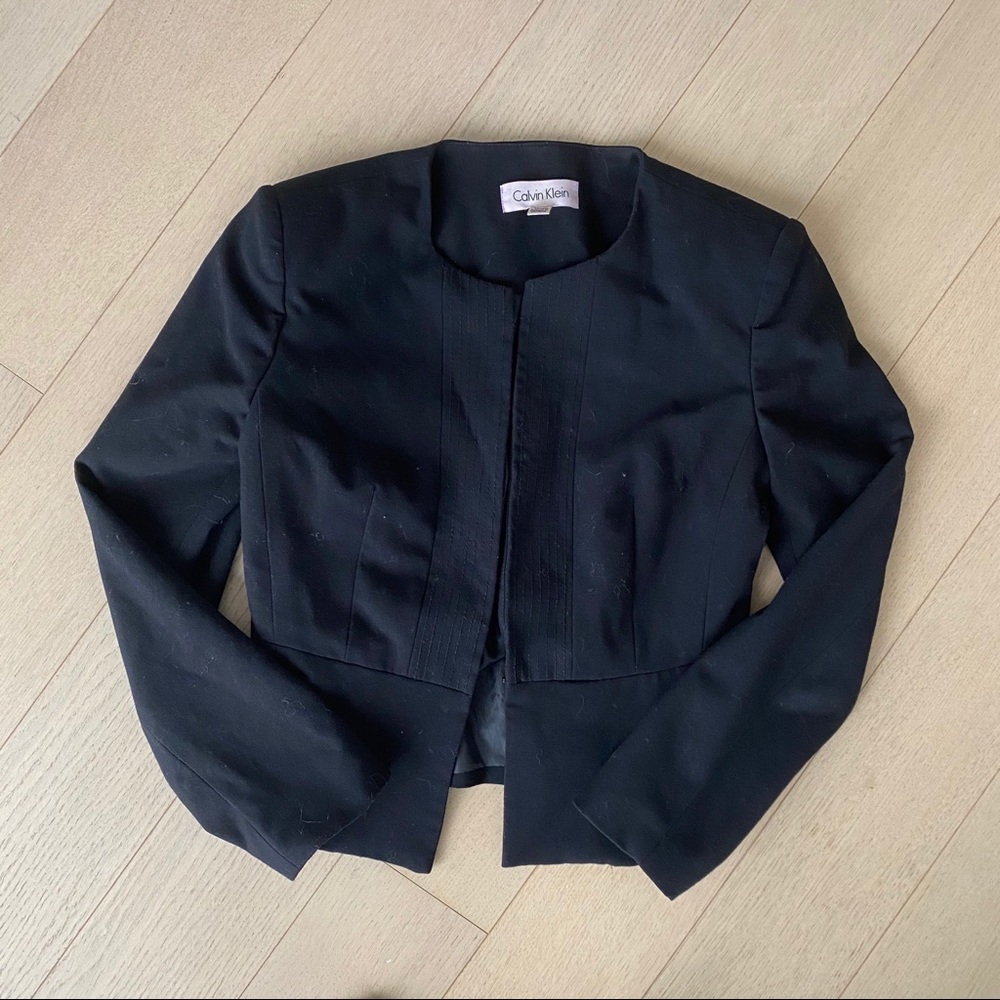 Calvin Klein Black Structured Blazer